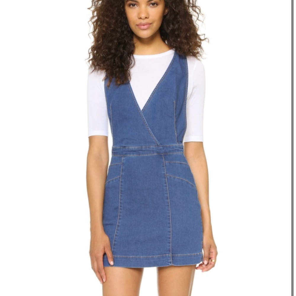 Free people Denim overall dress NWT